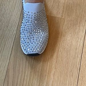 Fancy sparkling silver sneaker